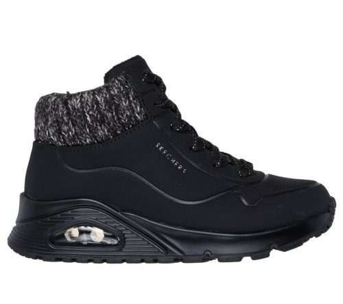 SKECHERS UNO GHETE ÎMBLĂNITE FATĂ 33 NEGRU