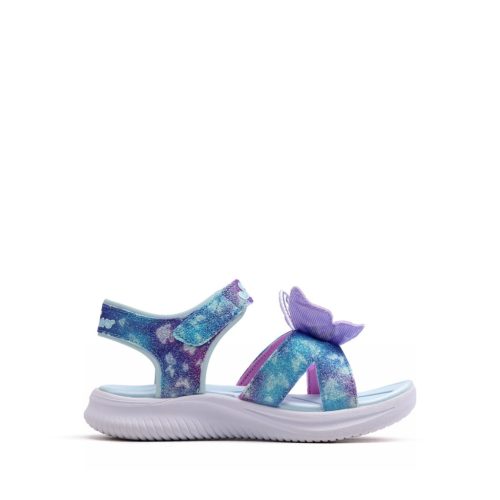 SKECHERS LÁNY SZANDÁL 34 KÉK LED PILL.