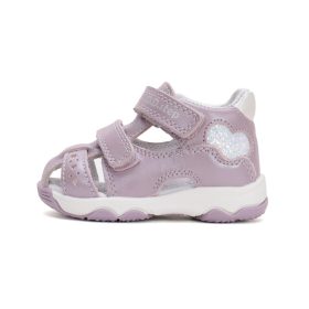   D.D. sandale cu baretă între degete pentru fete, mărimea 22, cu inimioare