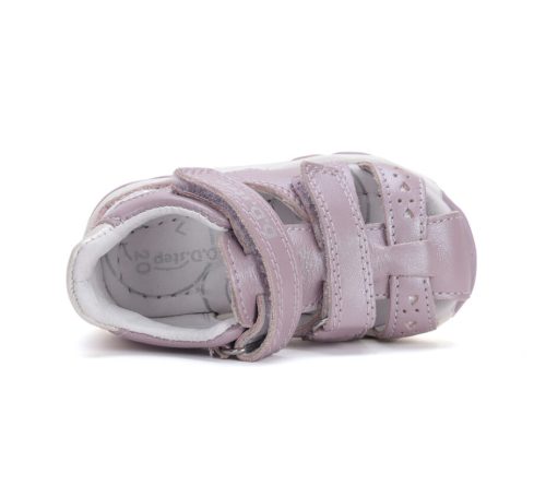 D.D. sandale cu baretă între degete pentru fete, mărimea 22, cu inimioare