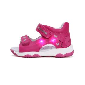 D.D.STEP sandale fetiță 21 cu LED fluture