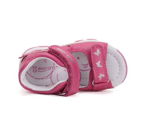 D.D.STEP sandale fetiță 21 cu LED fluture