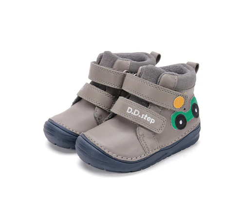 D.D.STEP ghete băieți 24 cu mașinuță gri